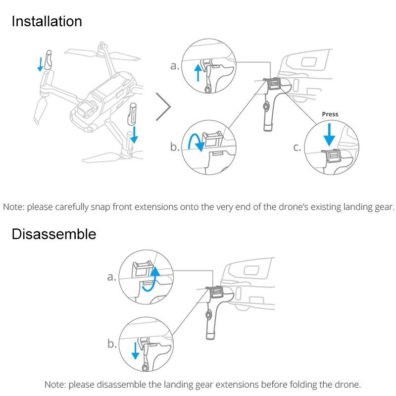 Portable Heightened Landing Gear For Dji Mavic Air 2 - Elevated Design