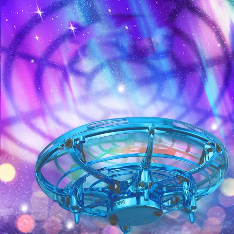 Remote Control Mini Drone With Colourful Lights - Induction Quadcopter