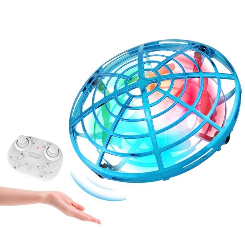 Remote Control Mini Drone With Colourful Lights - Induction Quadcopter