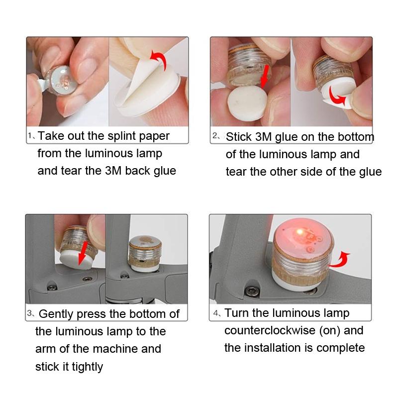 Universal Drone Night Light - 2Pcs Flash Accessory