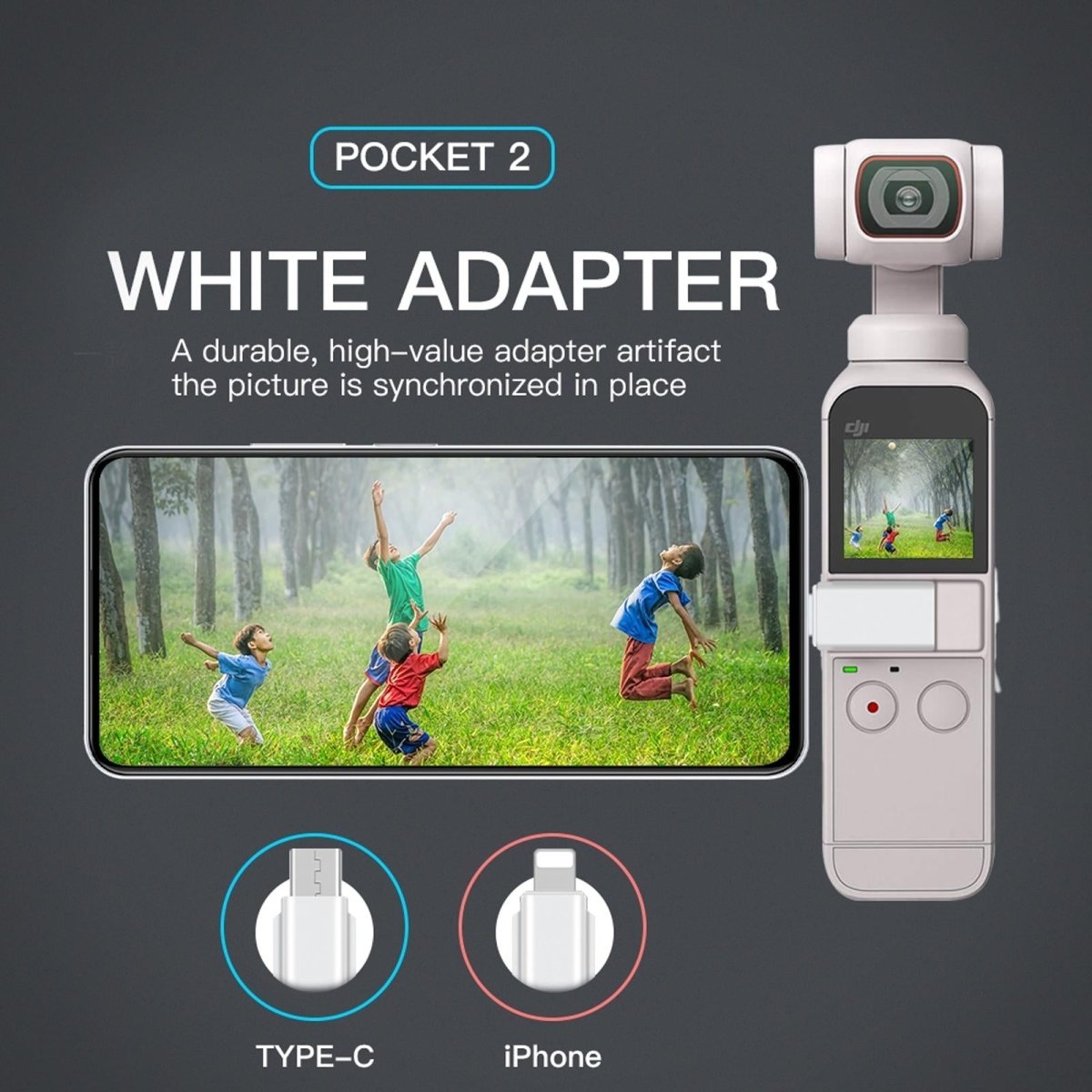 Universal Smartphone Adapter For Dji Pocket - 8 Pin