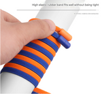 Blue No-Tie Elastic Shoelaces with Quick Lock System - Flat Tieless Laces for Kids and Adults