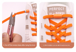 Green No-Tie Elastic Shoelaces with Quick Lock System - Flat Tieless Laces for Kids and Adults