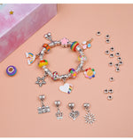 Unicorn DIY Beaded Bracelet Kit for Kids - Blue Crystal Beads and Charms Jewelry Set with Gift Box