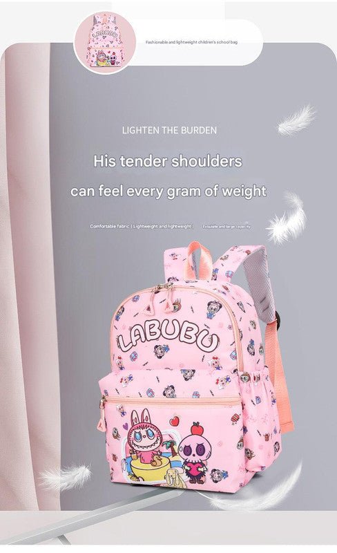 Kids Cartoon Character 3 - Piece Backpack Set - Lightweight School Bag with Lunch Bag & Pencil Case(Light blue)