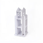 Rotating Bookcase Bookshelf Kid's Book Organiser Rack Wooden Castle Display Shelf