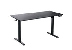 Ergonomic Kids Study Chair & Adjustable Electric Standing Desk Set – Blue Chair & Black Desk
