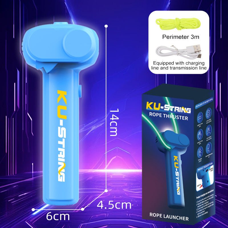 Blue 3 - Meter Glow - in - the - Dark Rope Launcher Toy - Fun Stress Relief for All Ages