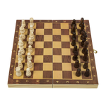 Chess Board Games Folding Large Chess Wooden Chessboard Set Wood Toy Gift