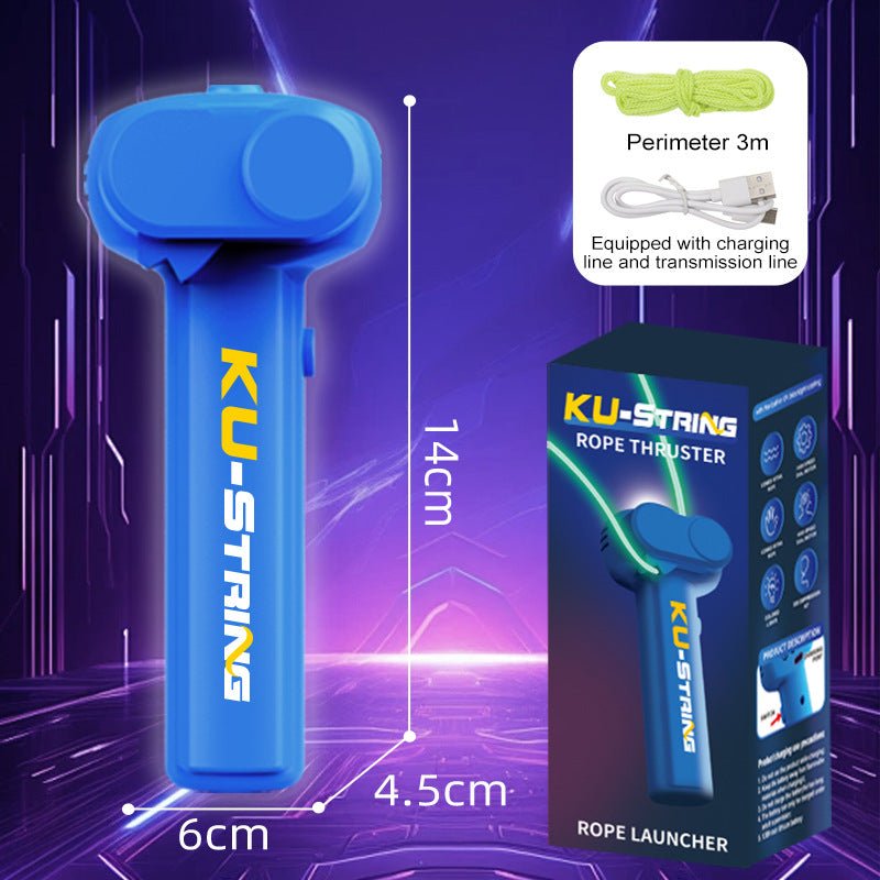 Dark blue 3 - Meter Glow - in - the - Dark Rope Launcher Toy - Fun Stress Relief for All Ages