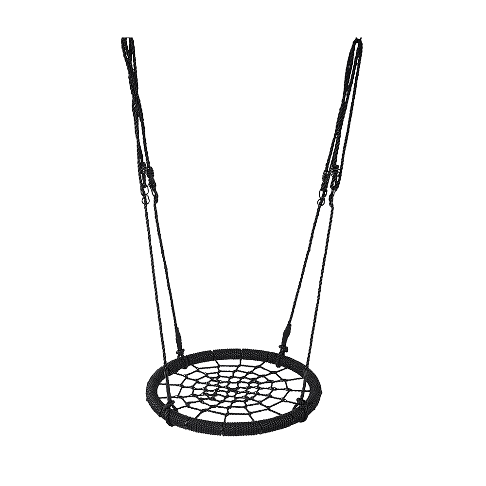 Kids Rope Swing Round Outdoor Birds Crows Nest Spider Web Swing Seat 65cm