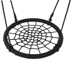 Kids Rope Swing Round Outdoor Birds Crows Nest Spider Web Swing Seat 65cm