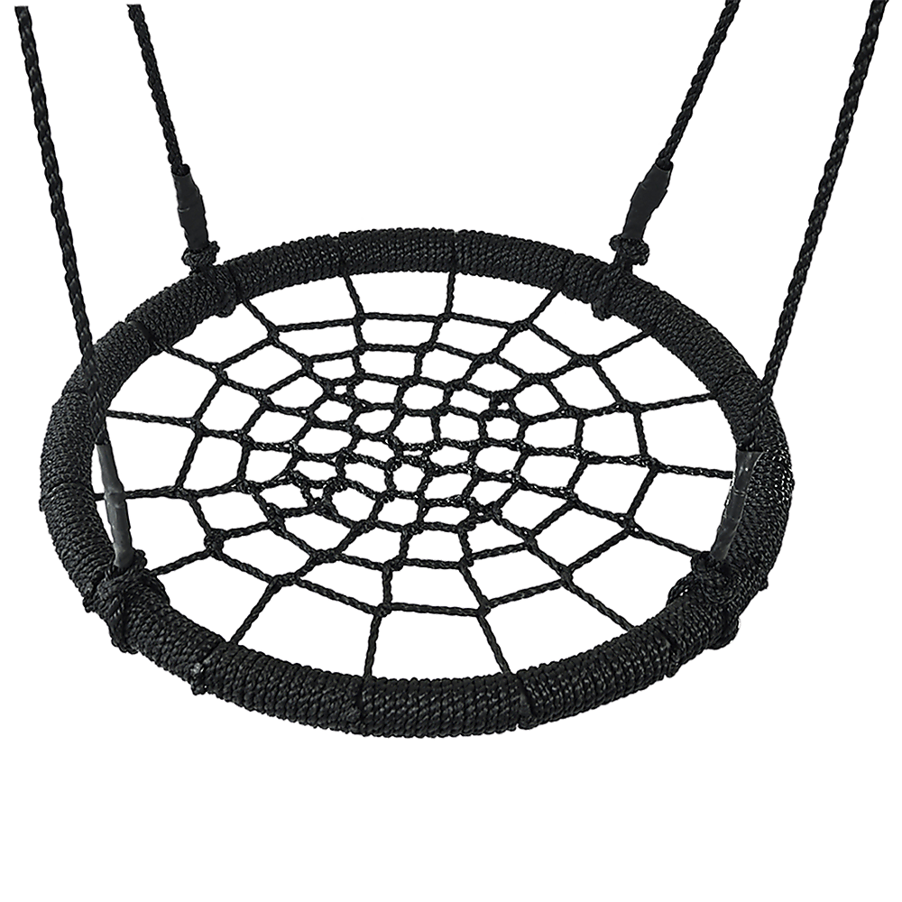 Kids Rope Swing Round Outdoor Birds Crows Nest Spider Web Swing Seat 65cm