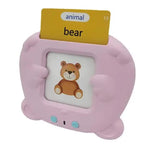 Pink Bear - Shaped Early Education Card Reader - Interactive Learning Toy with 510 Flashcards for Kids