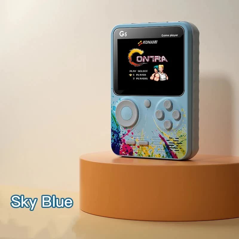 G5 Retro Handheld Game Console with 500 Classic Games - Sky Blue