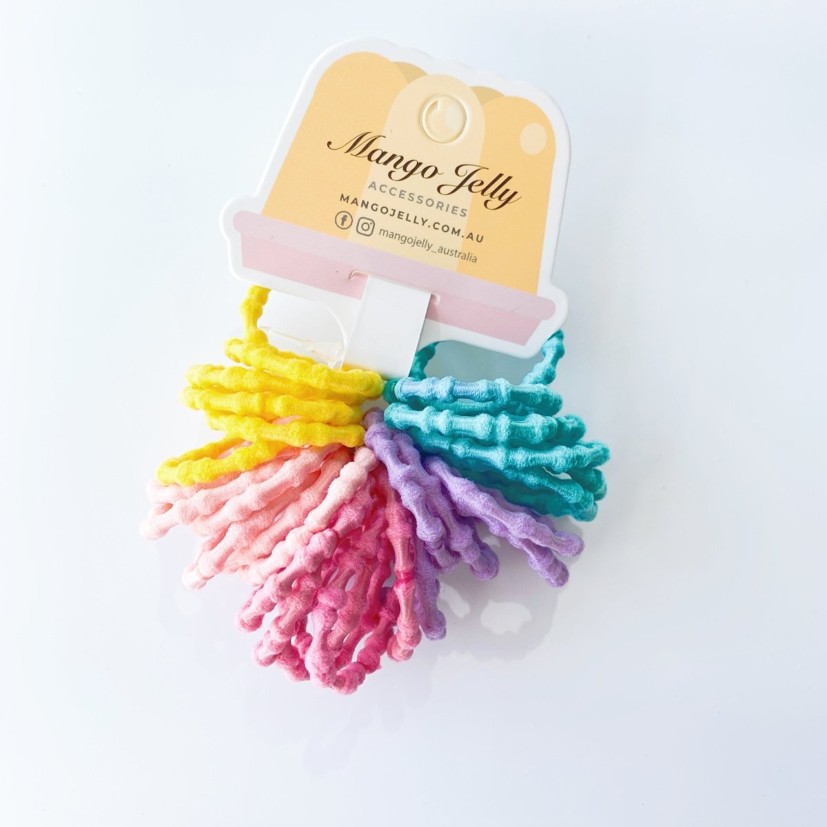 MANGO JELLY Kids Hair Ties (3cm) - Bamboo Candy - Twin Pack