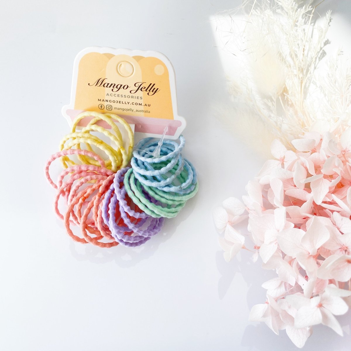 MANGO JELLY Kids Hair Ties (3cm) - Bubbly Candy - Twin Pack