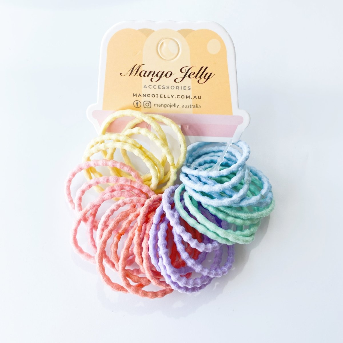 MANGO JELLY Kids Hair Ties (3cm) - Bubbly Candy - Twin Pack