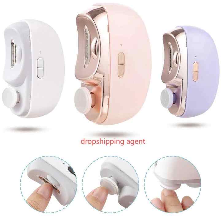 Pink Automatic Electric Nail Clipper & Grinder - Multi - Functional Safe Nail Trimmer for Adults & Kids