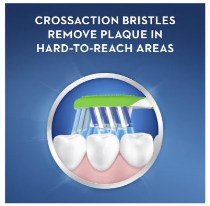 Oral B Cross Action Pro - Health 8+ Years Toothbrush for Kids Standard Tooth Brush