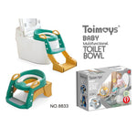 Green Children's Toilet Trainer Seat - Foldable Potty Ladder with Color Box, Easy - to - Use Toilet Seat for Kids