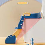 Pink Children's Toilet Trainer Seat - Foldable Potty Ladder with Color Box, Easy - to - Use Toilet Seat for Kids