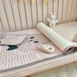Cute Dog Pattern 2 Piece Set Kids Cooling Pad Set – 60x120cm Cartoon Latex Mattress Protector, Pillow