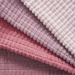 Corduroy Corn Grain Cushion Covers - Soft Velvet with Hidden Zipper - Stylish Mix of Pink Shades, 45cm x 45cm (Pack of 4)