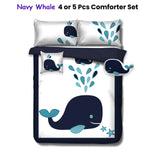 Ramesses Navy Whale Kids Advventure 5 Pcs Comforter Set Double