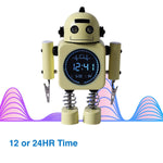 Laser Kids Robot Alarm Clock - Yellow