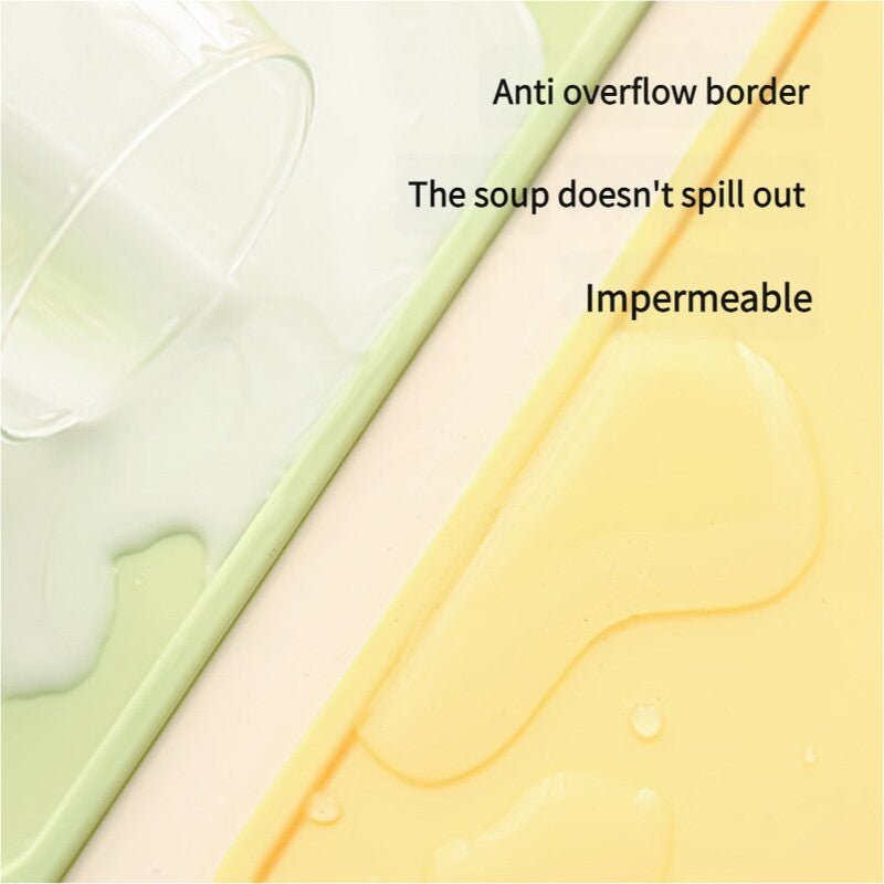 Green Safe & Durable Silicone Placemat - Heat Resistant, Spill - Proof Table Protector for Kids & Adults(40*60CM)