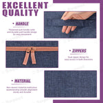 24L Cloth Storage Box Closet Organizer Storage Bags Clothes Storage Bags Wardrobe Organizer Idea Blue