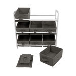 Kids Toy Box Storage Unit Drawers Childrens Bedroom Shelf Baby Nursery Furniture Grey