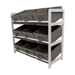 Kids Toy Box Storage Unit Drawers Childrens Bedroom Shelf Baby Nursery Furniture Grey