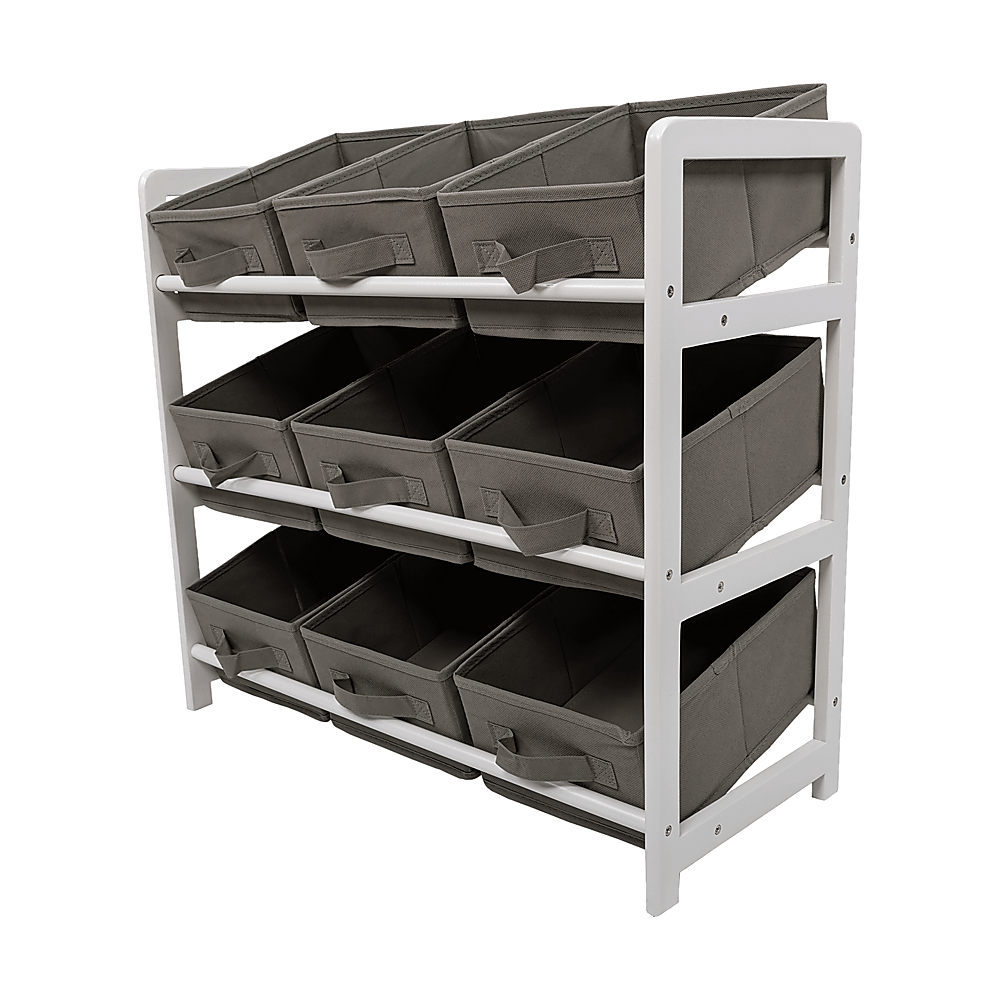 Kids Toy Box Storage Unit Drawers Childrens Bedroom Shelf Baby Nursery Furniture Grey
