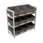 Kids Toy Box Storage Unit Drawers Childrens Bedroom Shelf Baby Nursery Furniture Grey