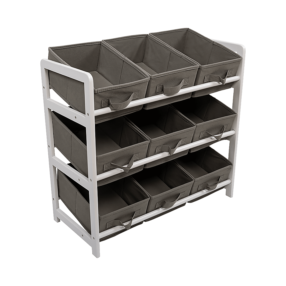 Kids Toy Box Storage Unit Drawers Childrens Bedroom Shelf Baby Nursery Furniture Grey