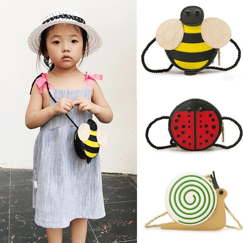 Adorable Kids' Tassel Purse Cute Cartoon Animals - Ladybug