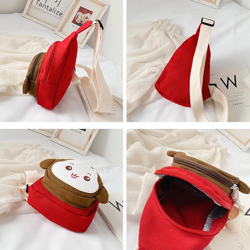 Adorable Monkey Crossbody Bag For Kids - Pink