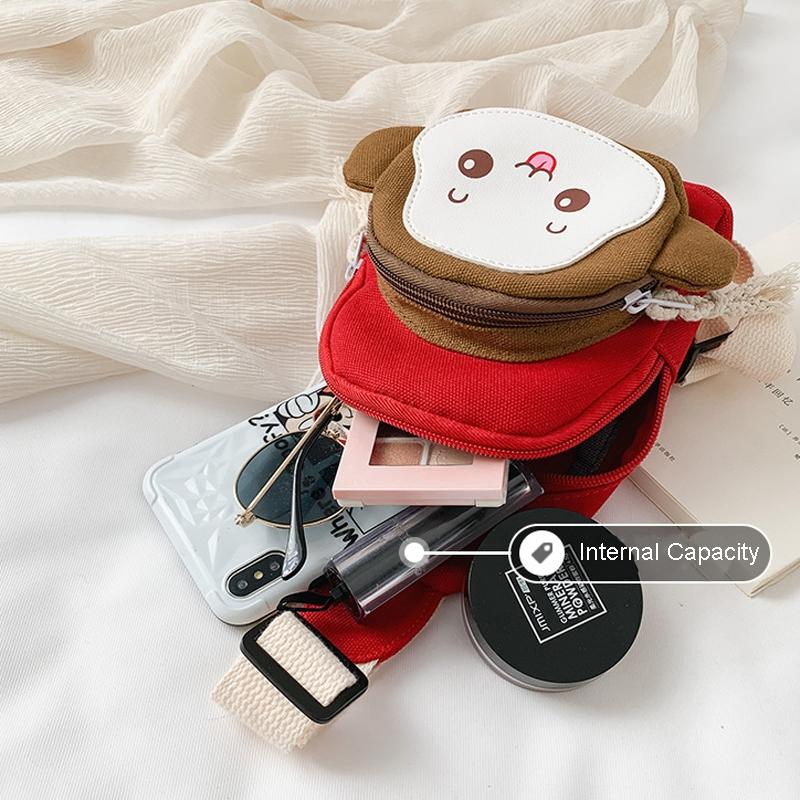 Adorable Monkey Crossbody Bag For Kids - Pink
