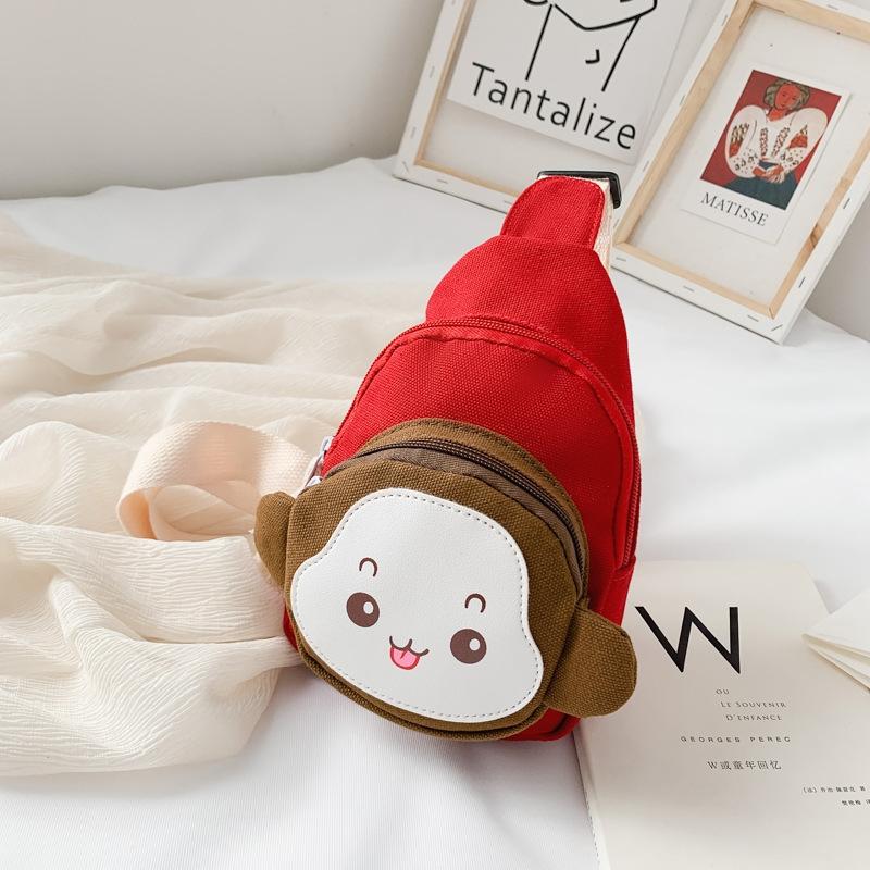 Adorable Monkey Crossbody Bag For Kids - Pink