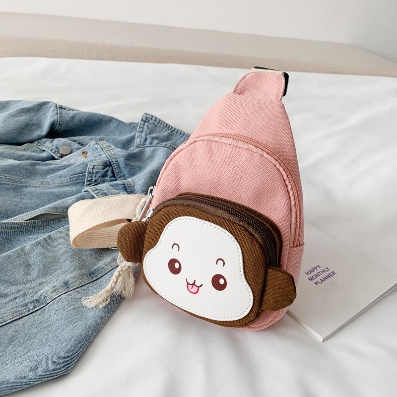 Adorable Monkey Crossbody Bag For Kids - Yellow