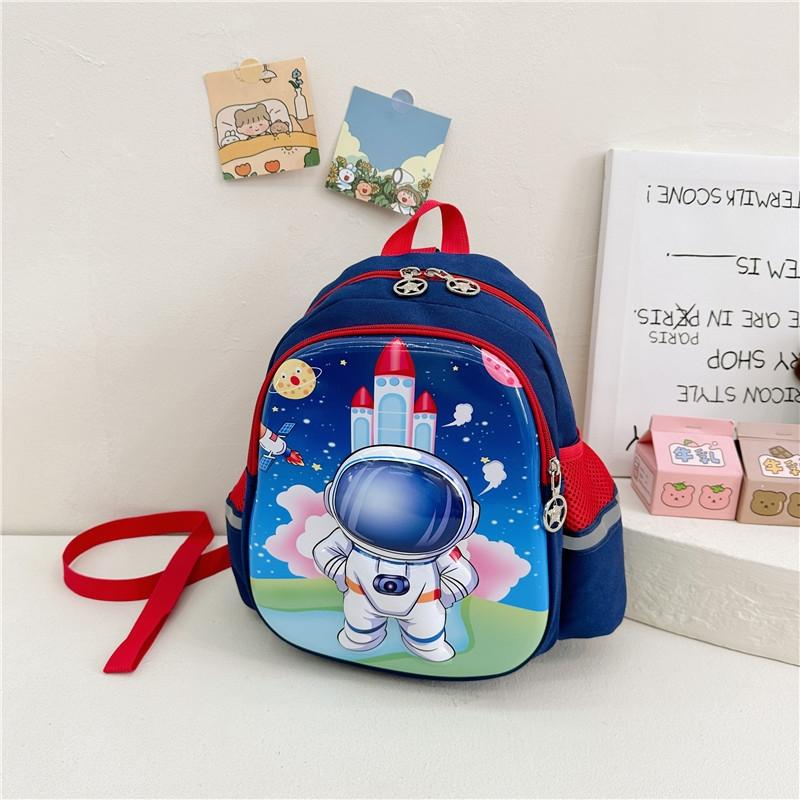 Blue Cartoon Astronaut Kids School Bag - Astronaut Blue
