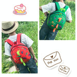 Durable Dinosaur Backpack for Kids - Lost Proof - Red