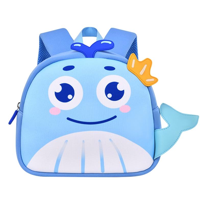 Kids' Anti - lost School Bag - Secure & Stylish - Blue Whale Medium