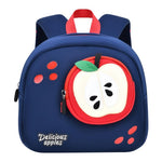 Kids' Anti - lost School Bag - Secure & Stylish - Royal Blue Apple Medium