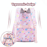 Kids Backpack Set with Lunch Bag & Pencil Case - 3 in 1 - Purple