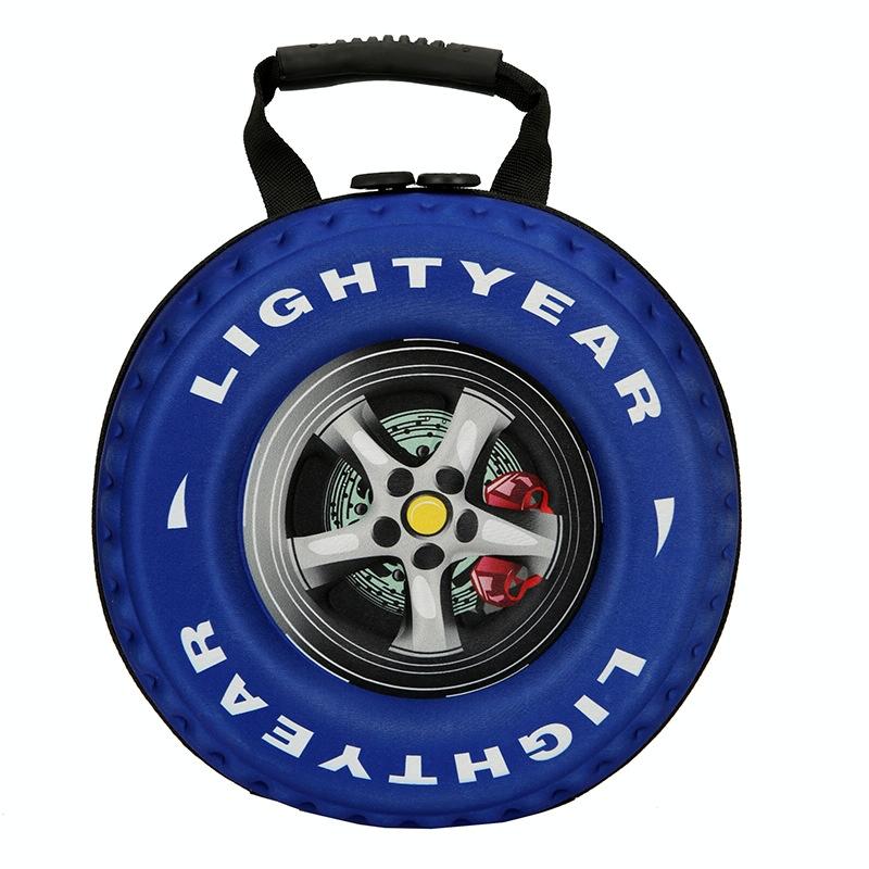 Kindergarten Shoulder Bag - Tire Shaped for Kids - Black
