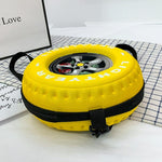 Kindergarten Shoulder Bag - Tire Shaped for Kids - Black