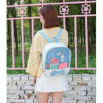 Mini Clear Kids Backpack with Bow - Perfect for School - Green